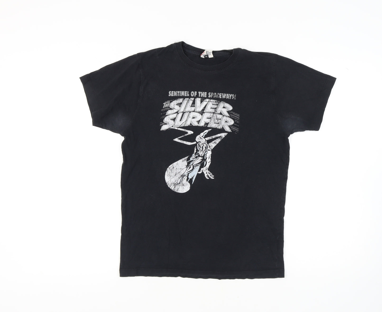 Marvel Men's Black Silver Surfer T-Shirt M