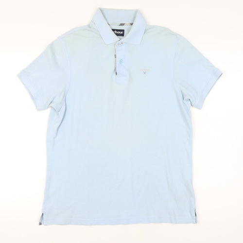 Barbour Men’s Blue Polo Sky Blue Medium