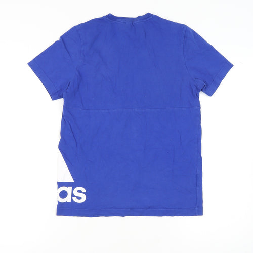 Adidas Boys Blue T-Shirt, Size 13-14 Years, Logo Accent