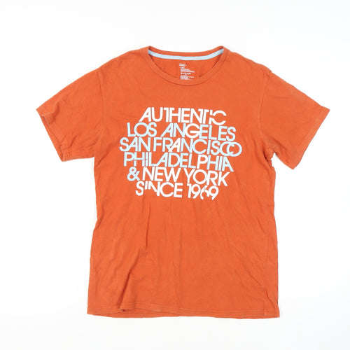 Gap Men's Orange XS Graphic Print T-Shirt