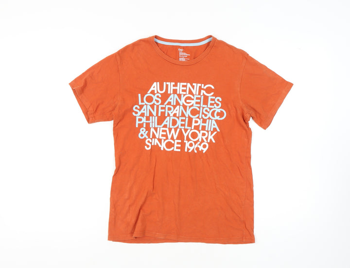 Gap Men's Orange XS Graphic Print T-Shirt