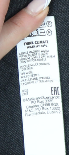 Marks and Spencer Men's Grey Regular Fit Trousers, Size 42