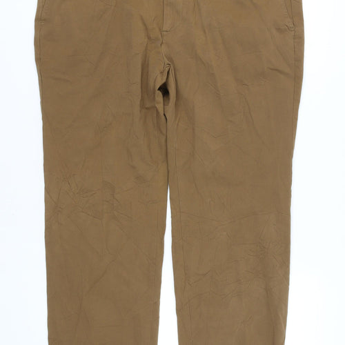 Marks and Spencer Men's Brown Chino Trousers, Size 42