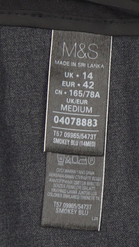 Marks and Spencer Women's Blue Dress Pants - Size 14