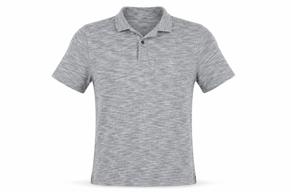 Front view of Marks & Spencer Men's Grey Polo Shirt S Tailored