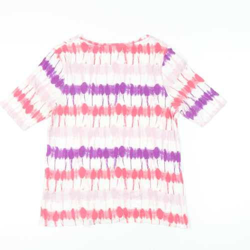 Marks and Spencer Women's Multicoloured V-Neck T-Shirt