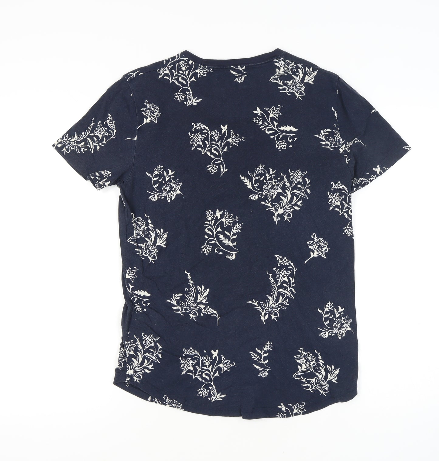 Abercrombie & Fitch Men's Blue Floral T-Shirt XS