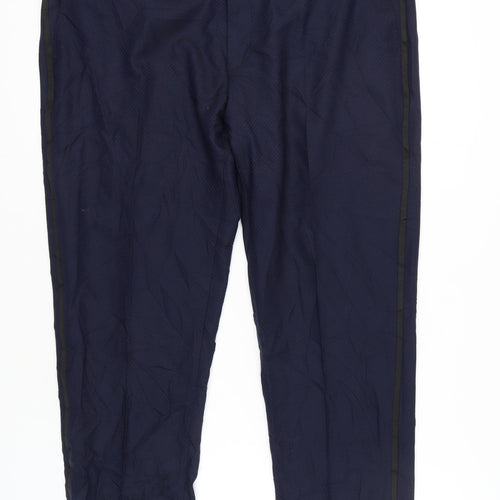 Marks and Spencer Men's Blue Wool Trousers Size 42