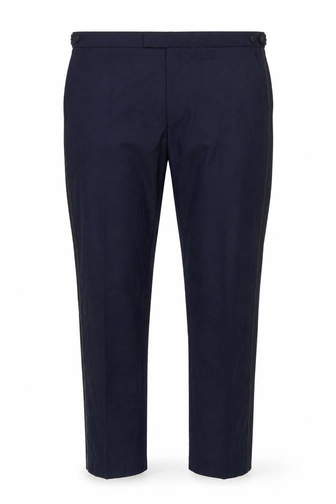 Front view of Marks & Spencer Men's Blue Wool Trousers, size 42