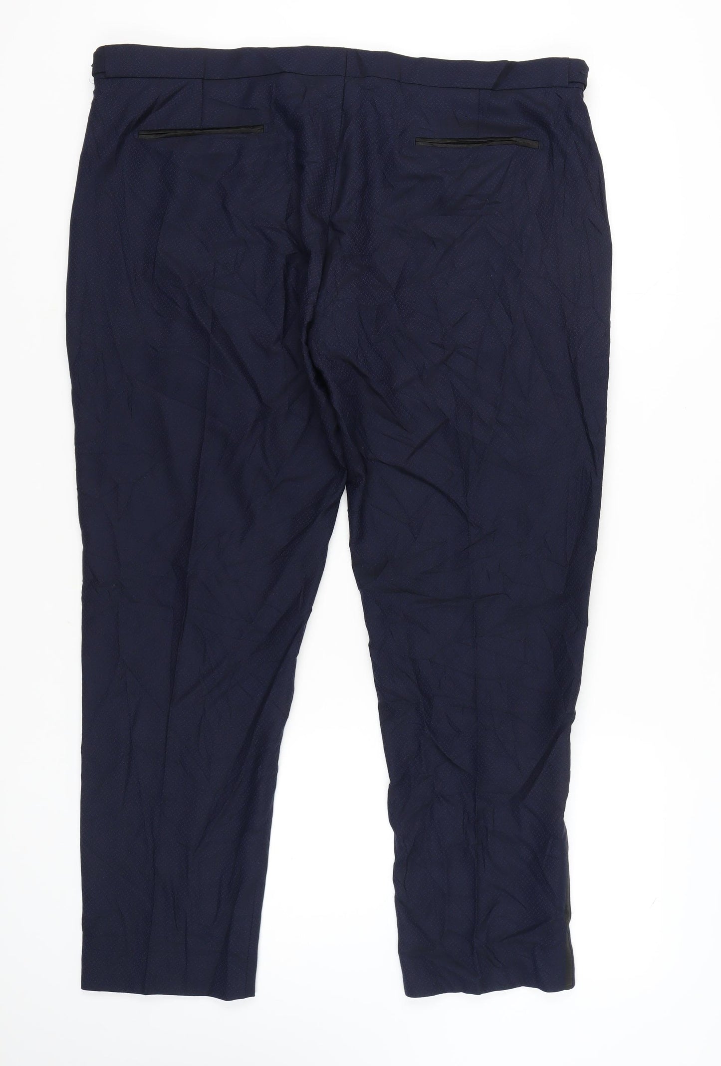 Marks and Spencer Men's Blue Wool Trousers Size 42
