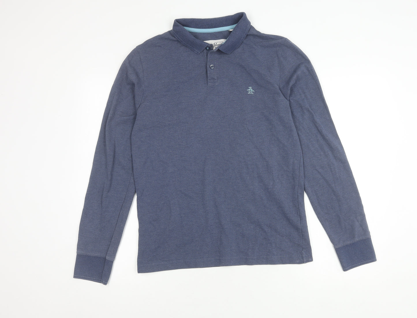Penguin Men's Blue S Long Sleeve Polo Shirt
