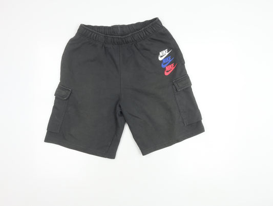 Nike Men's Black Athletic Shorts S Elastic Waist