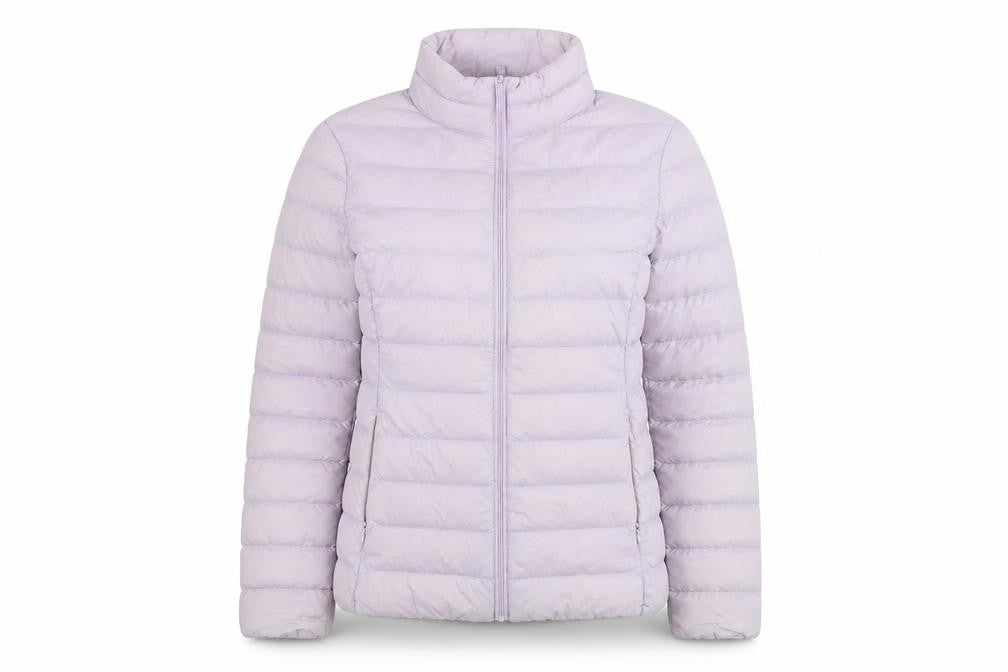 Front view of Woman by TCM Purple Puffer Jacket Women's S