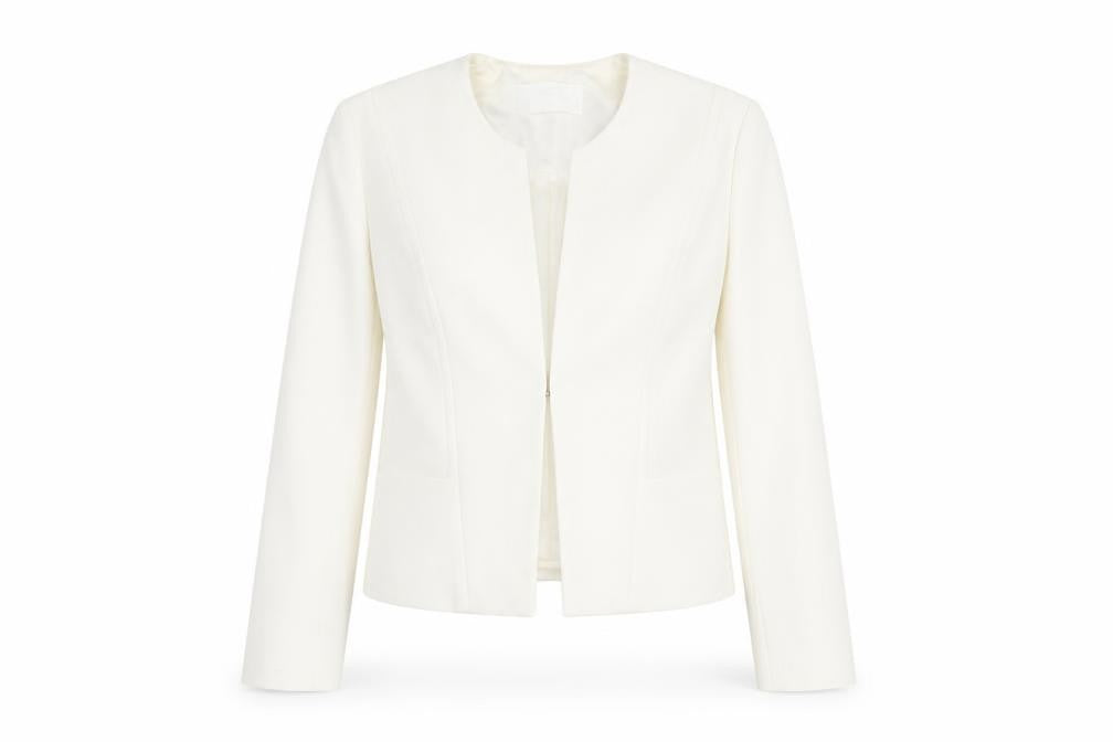 Front view of Hugo Boss Women's White Suit Jacket, UK 10, Lined