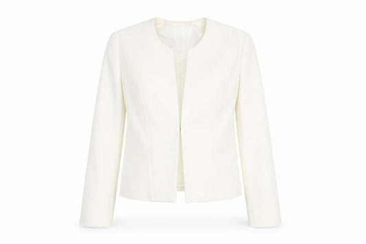 Front view of Hugo Boss Women's White Suit Jacket, UK 10, Lined