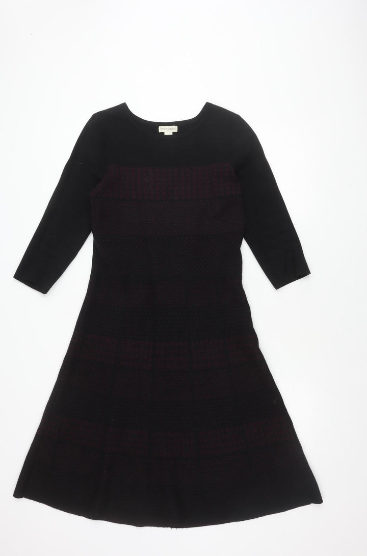 Monsoon Women's Black Check Dress Size 12