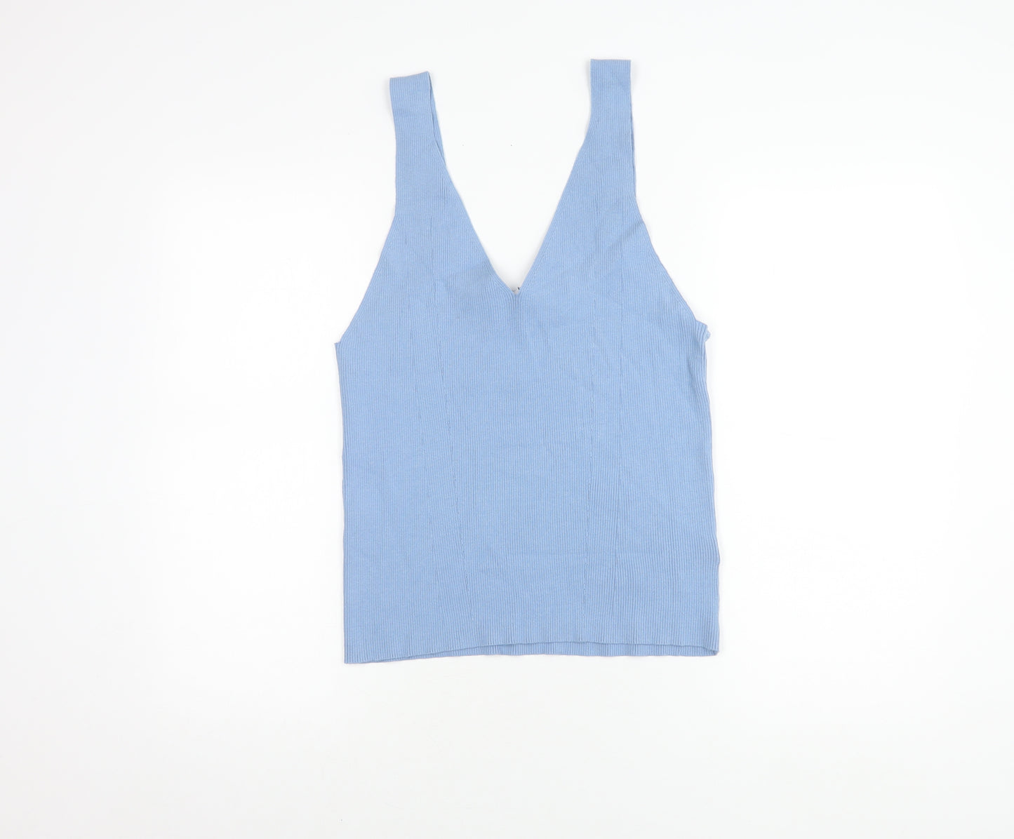 Next Women's Blue XL Knit V-Neck Tank Top