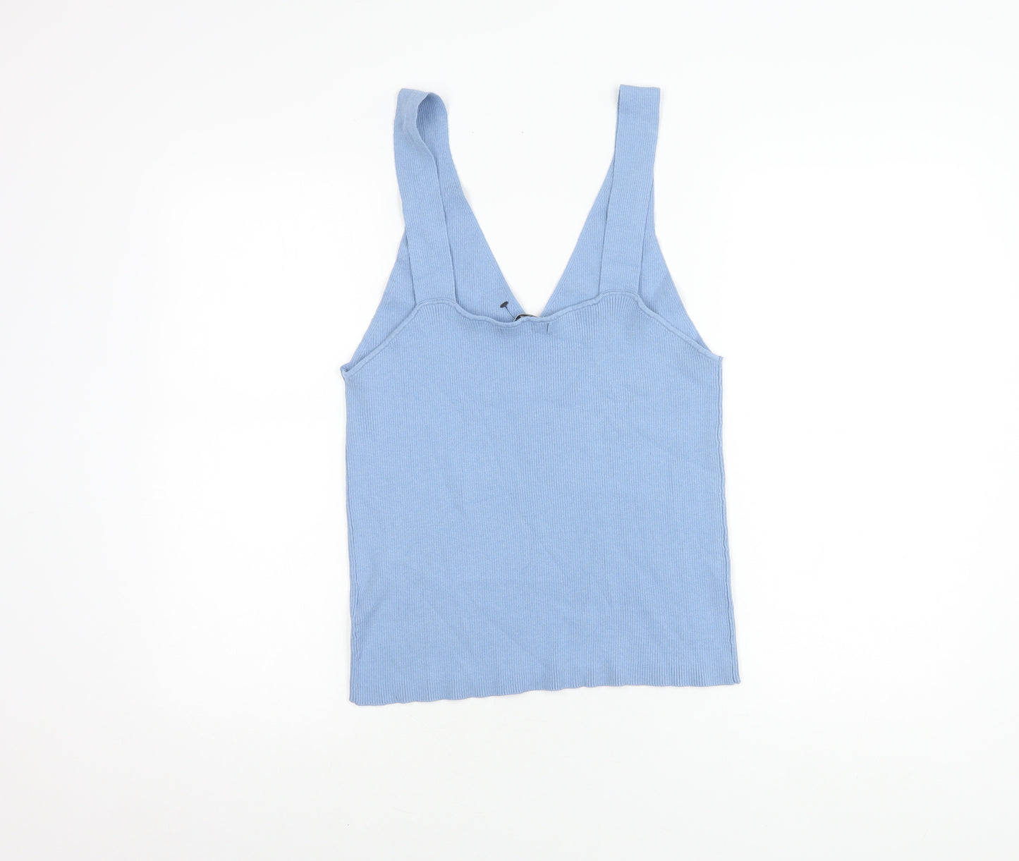 Next Women's Blue XL Knit V-Neck Tank Top