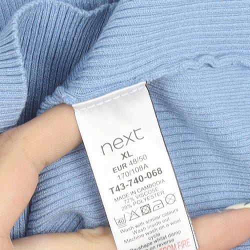 Next Women's Blue XL Knit V-Neck Tank Top