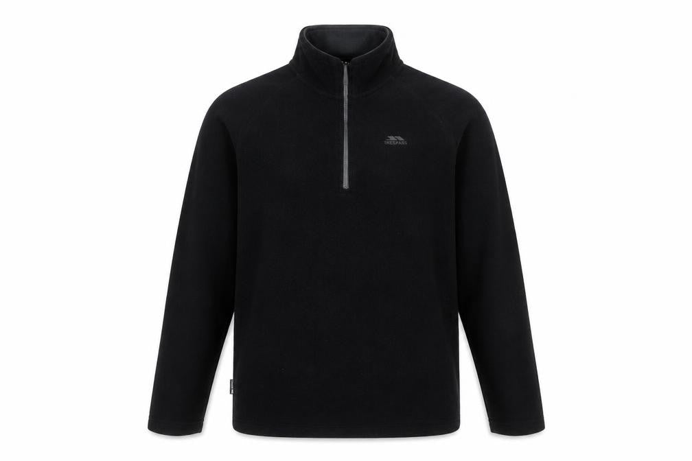 Front view of Trespass Men's Black Pullover Sweater, size S
