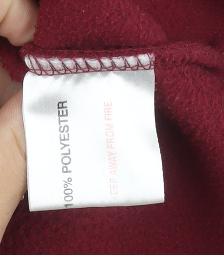 EWM Women's Red Fleece Jacket Size 14 Full Zip