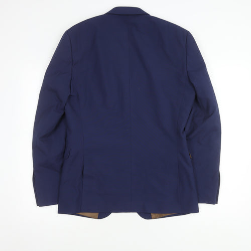 Next Men's Blue Single-Breasted Blazer, Size 38