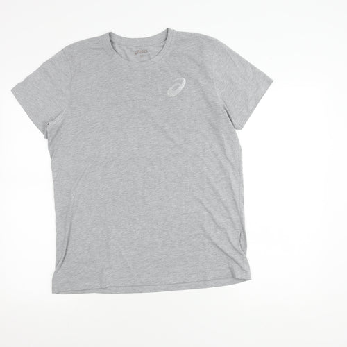 Asics Men's Grey T-Shirt, M, Short Sleeve, Casual Wear