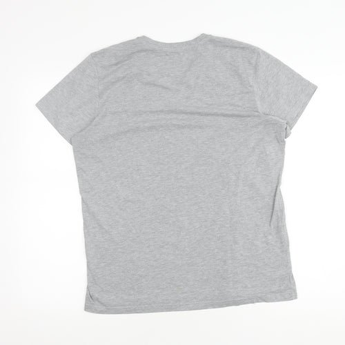 Asics Men's Grey T-Shirt, M, Short Sleeve, Casual Wear