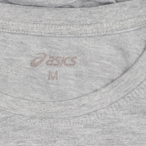 Asics Men's Grey T-Shirt, M, Short Sleeve, Casual Wear