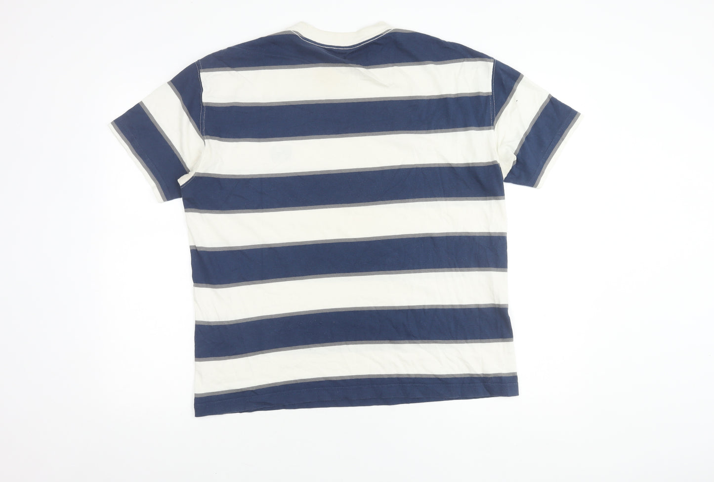 Abercrombie & Fitch Men’s Striped T-Shirt, Blue/White, S