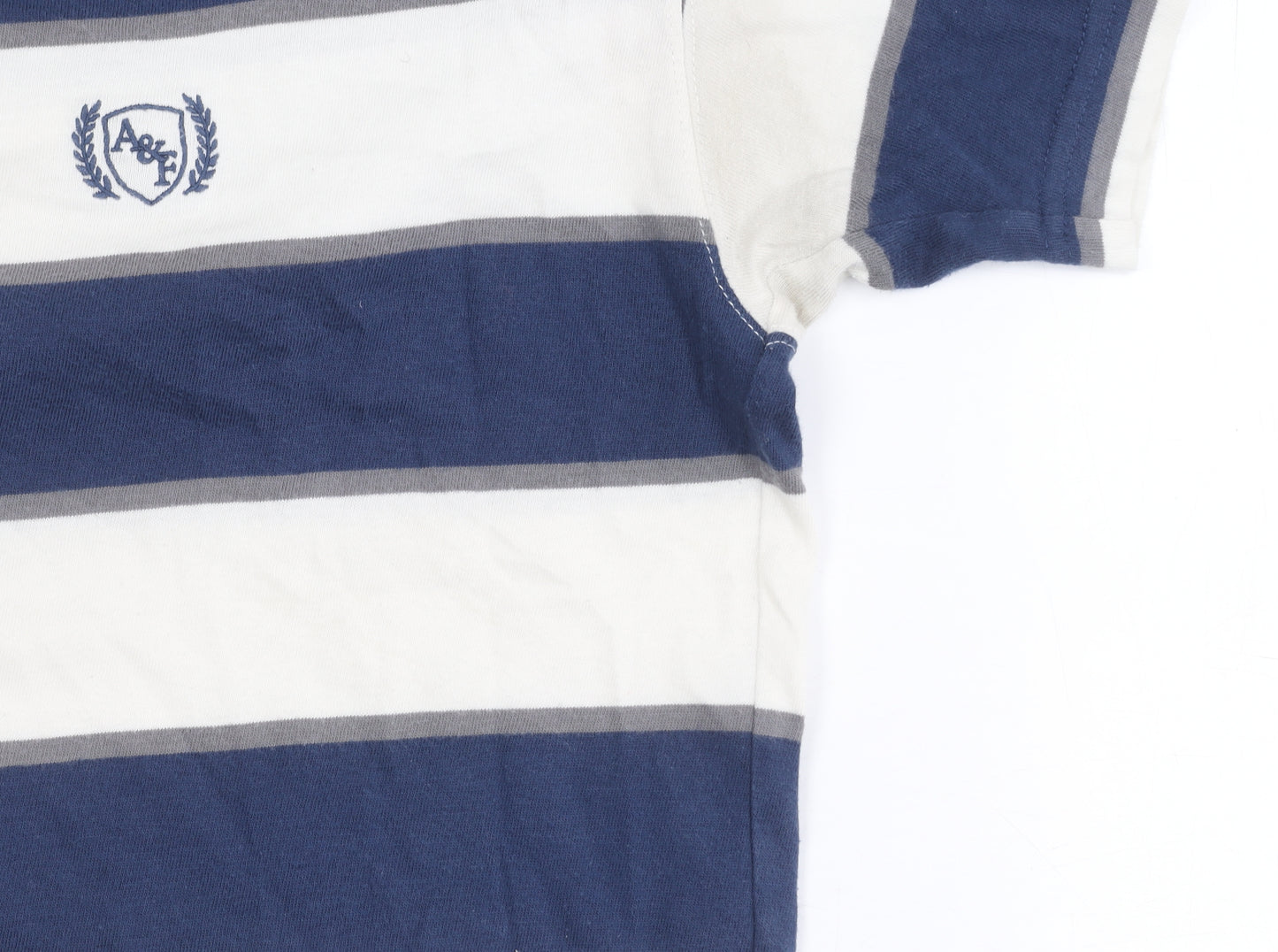 Abercrombie & Fitch Men’s Striped T-Shirt, Blue/White, S