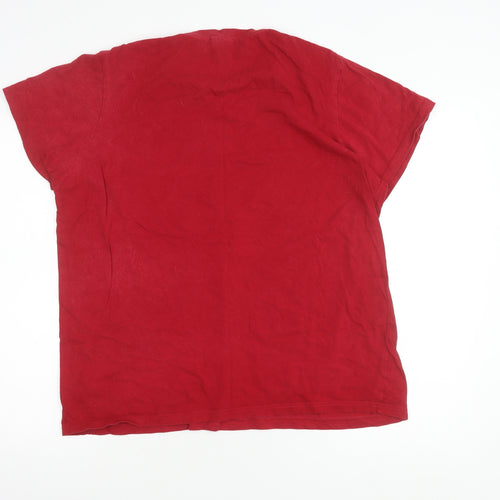 Lee Cooper Men's Red Graphic Print XL T-Shirt