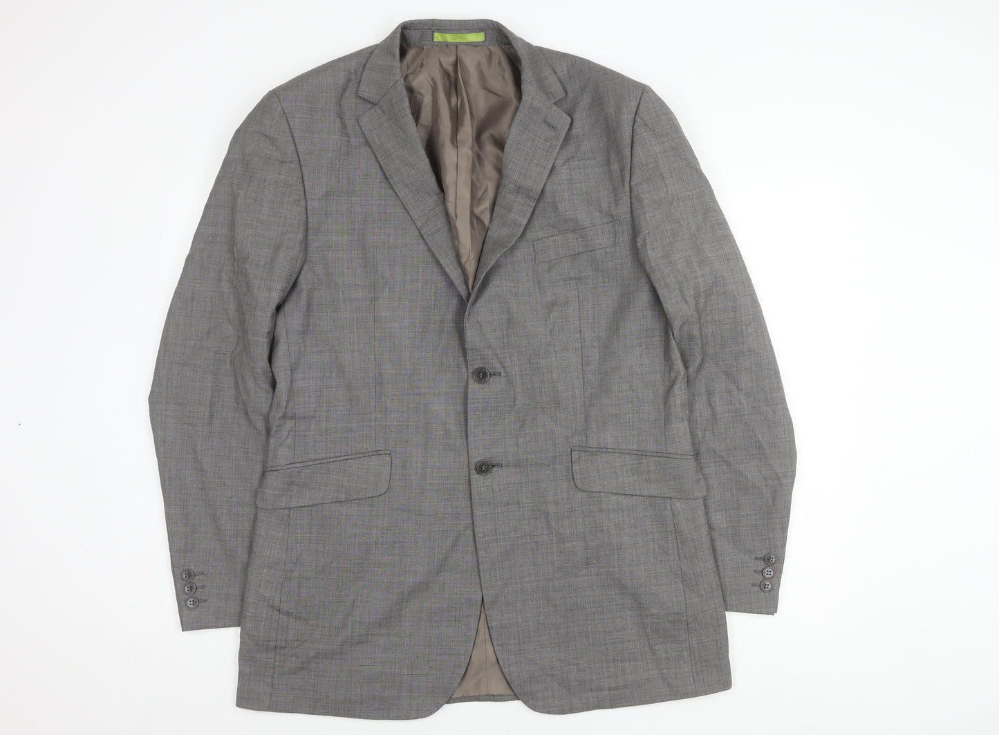 Burton Men's Grey Long Blazer, Size 42L, Formal Jacket