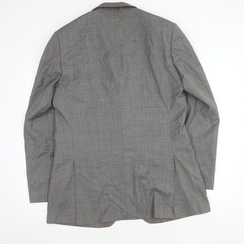 Burton Men's Grey Long Blazer, Size 42L, Formal Jacket