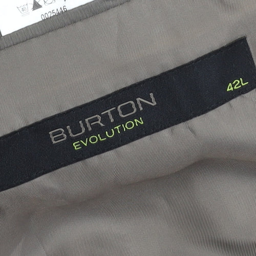 Burton Men's Grey Long Blazer, Size 42L, Formal Jacket