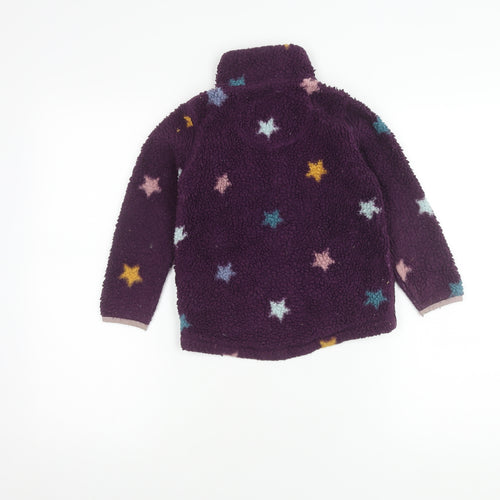 FatFace Girls Purple Star Bouclé Pullover Hoodie, 4-5 Years