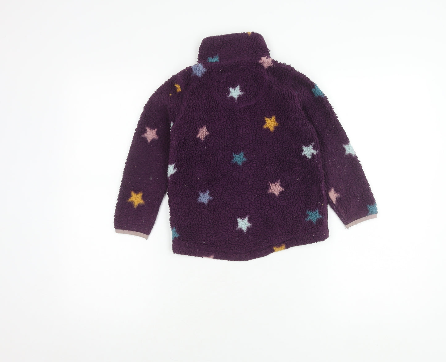 FatFace Girls Purple Star Bouclé Pullover Hoodie, 4-5 Years