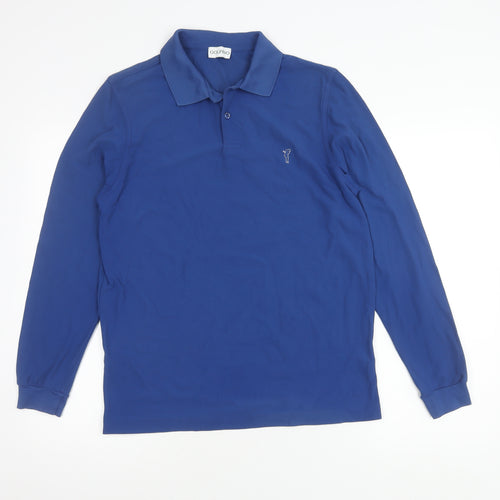 GOLFINO Unisex Blue Polo Shirt S Long Sleeve