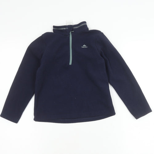 Decathlon Boys Blue Fleece Pullover Sweatshirt 7-8