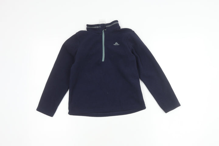 Decathlon Boys Blue Fleece Pullover Sweatshirt 7-8