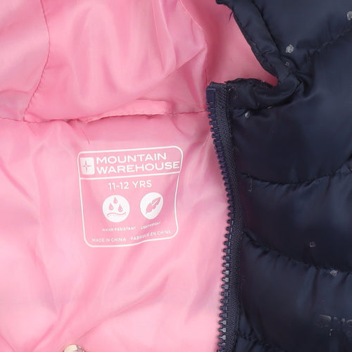 Mountain Warehouse Girls Blue Puffer Jacket 11-12 Years