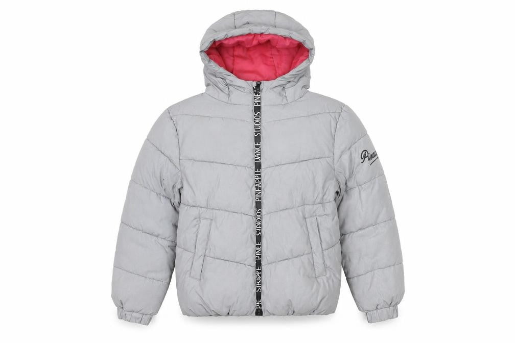 Primark Girls Grey Hooded Puffer Jacket 10-11Y Winter Coat