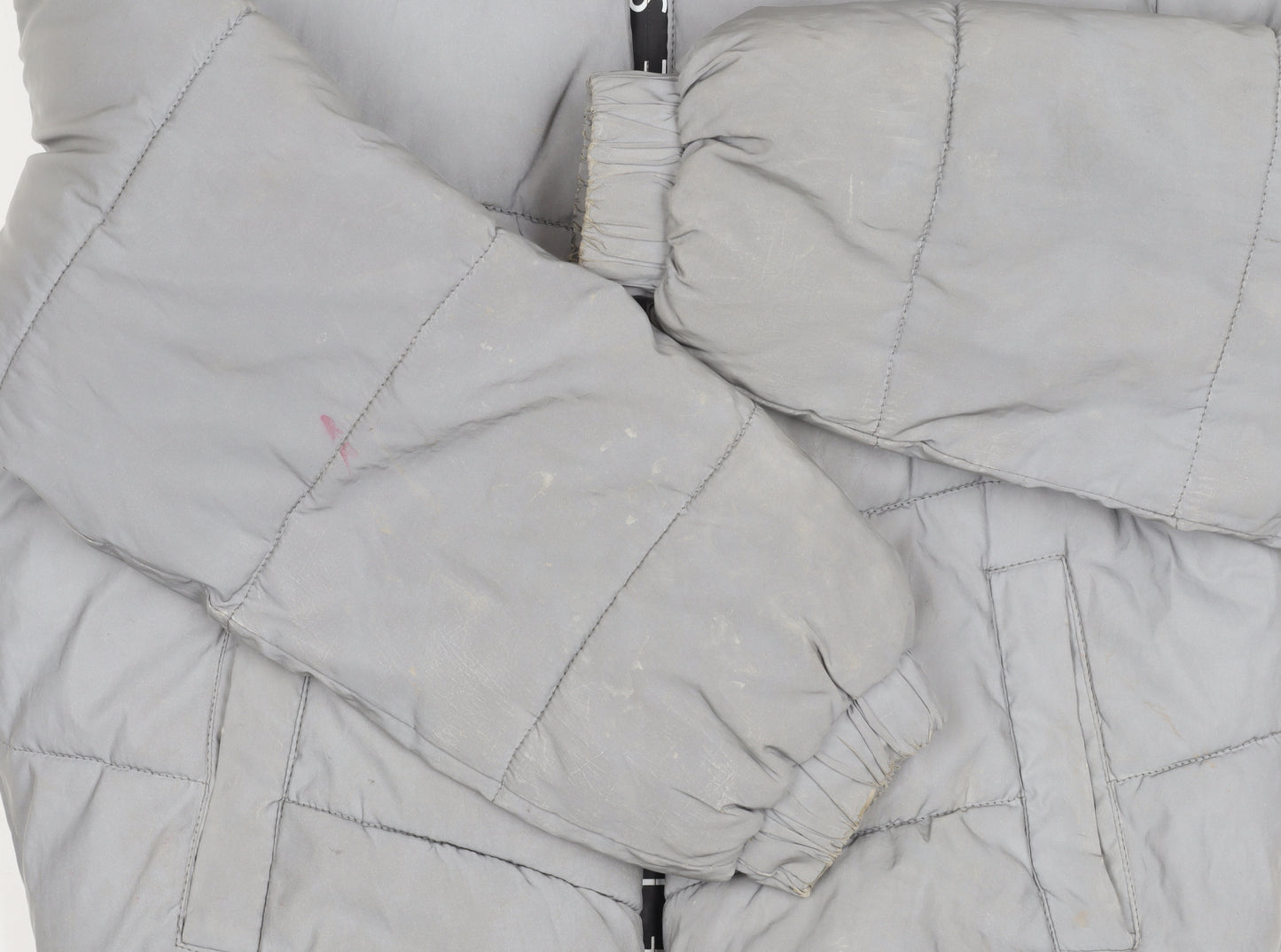 Primark Girls Grey Hooded Puffer Jacket 10-11Y Winter Coat