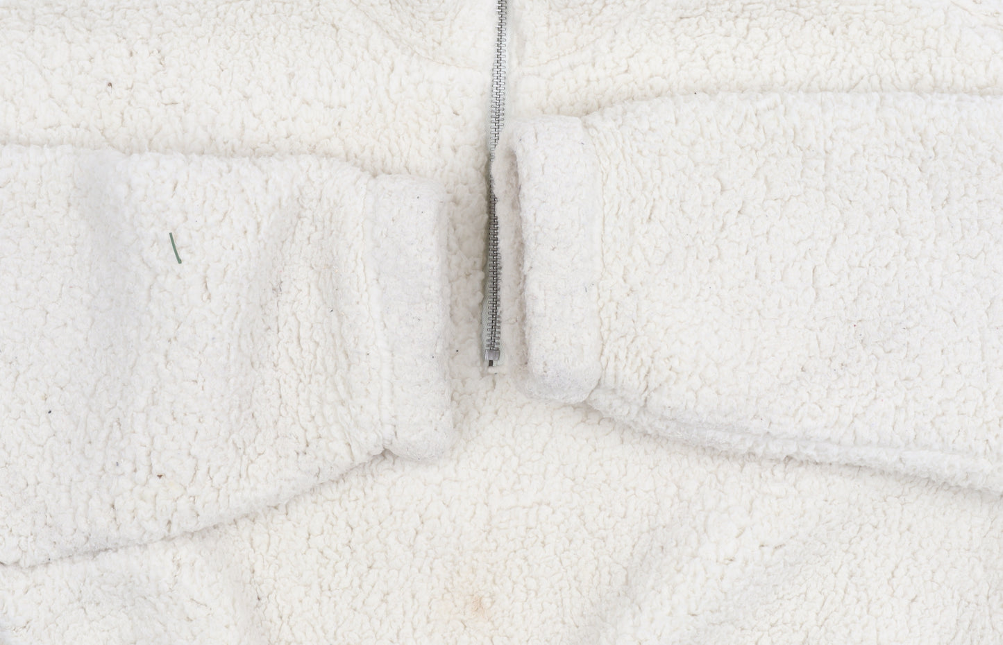 Topshop Women’s Ivory Cropped Zip Hoodie UK 8