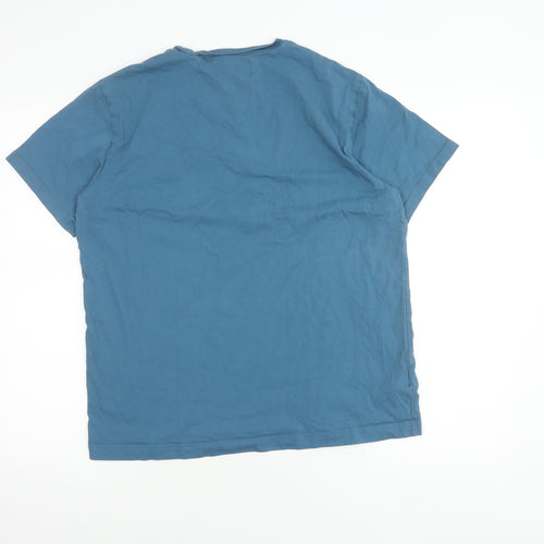 Penguin Men's Blue Cotton Crew Neck T-Shirt L