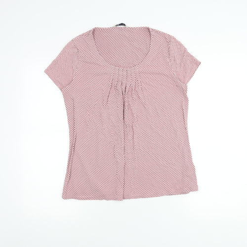 Marks and Spencer Women's Pink Polka Dot Top Size 12