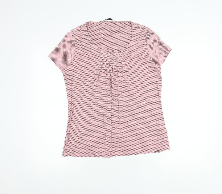 Marks and Spencer Women's Pink Polka Dot Top Size 12