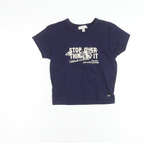 Pacific Republic Teens Blue Cotton T-Shirt, Size 10, Casual