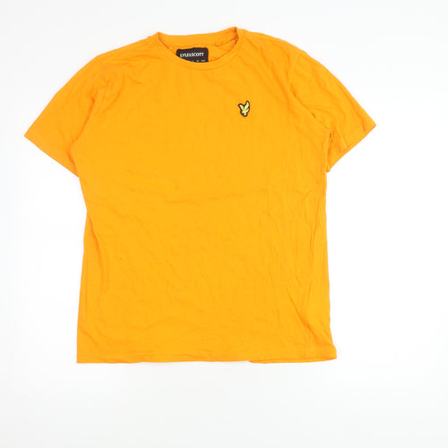 Lyle & Scott Orange Men's Crew Neck T-Shirt M