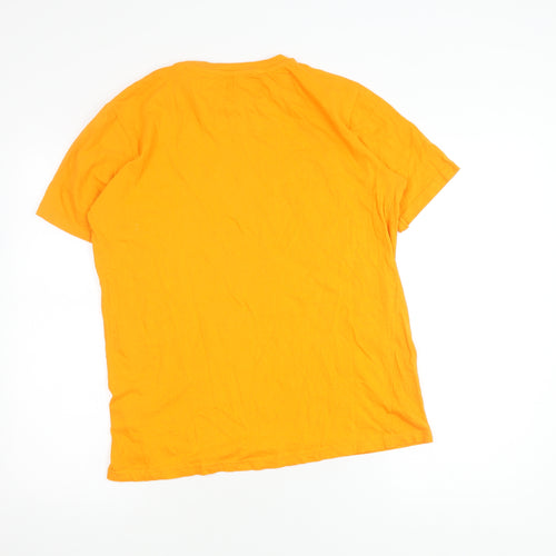 Lyle & Scott Orange Men's Crew Neck T-Shirt M